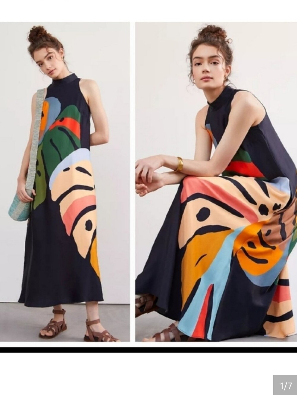 Farm Rio Halter Leaf Maxidress
